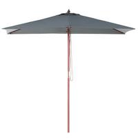SONNENSCHIRM dunkelgrau 195/144/244 cm Flamenco - Grau, Textil (195/144cm) - Beliani