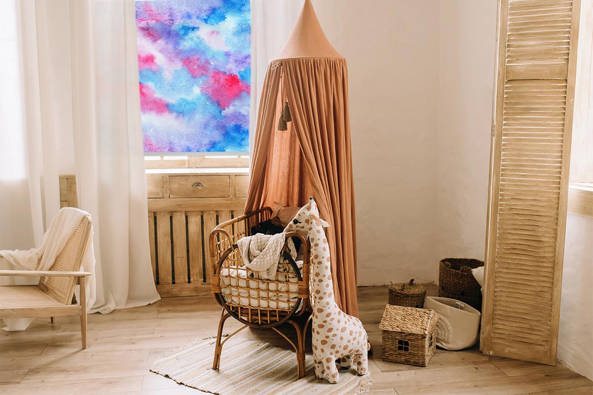 INNENROLLO - Fensterrollo - Rollo - 110x140 cm - Galaxis - Blau, Kunststoff (110/140/0.5cm) - TULUP