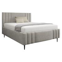POLSTERBETT Ribo Leg - Greige/Schwarz, Holz/Textil (180/200cm) - MIRJAN24