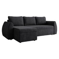 ECKSCHLAFSOFA Darlan - Anthrazit/Schwarz, Holz/Kunststoff (245/143cm) - MIRJAN24