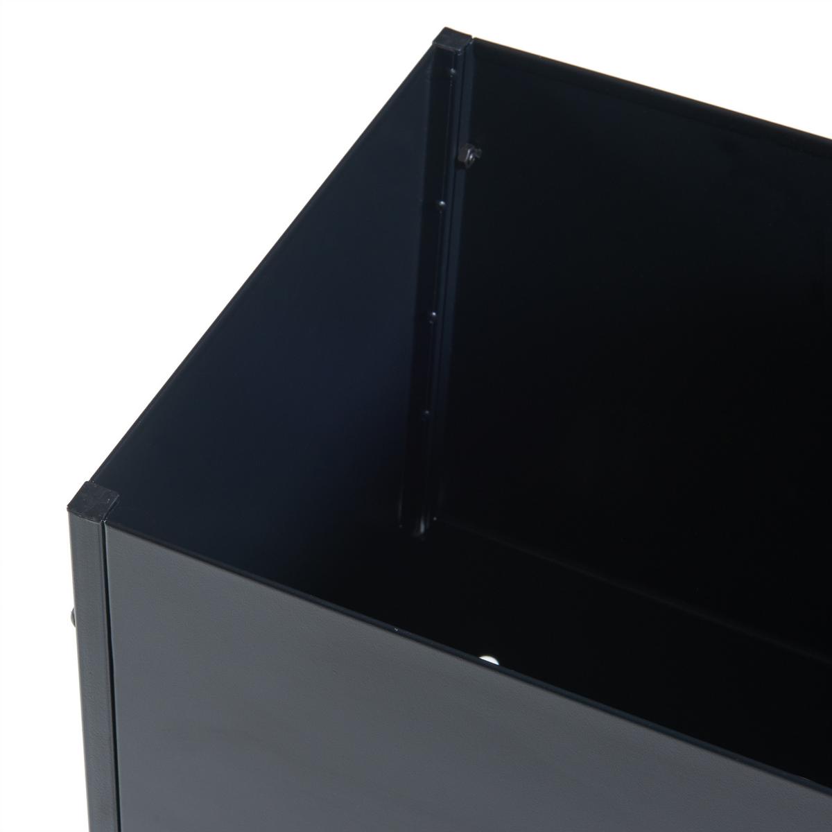 PFLANZENSTÄNDER Porsgrunn - Schwarz, Metall (30/100/30cm) - [en.casa]