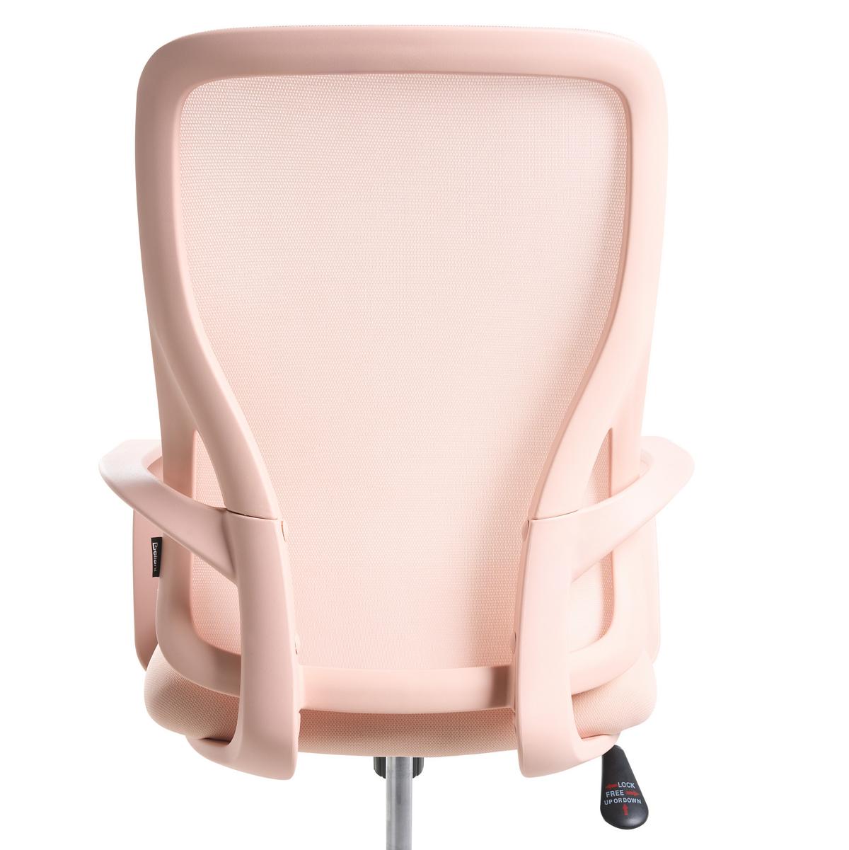 BÜROSTUHL Pastellrosa Luma - Pink, Textil (60/98/60cm) - Beliani