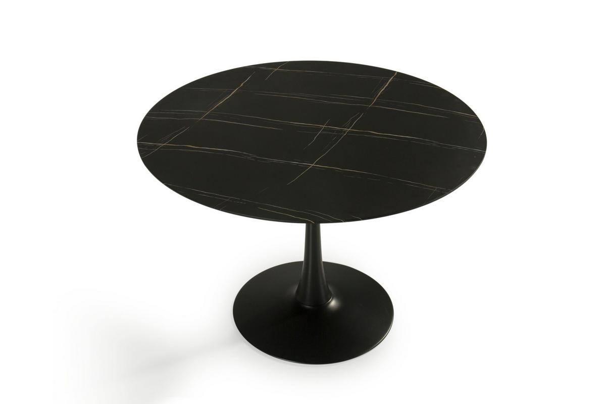ESSTISCH Ada Schwarz 110/110/75 cm - Schwarz, Glas (110/110/75cm) - Calicosy