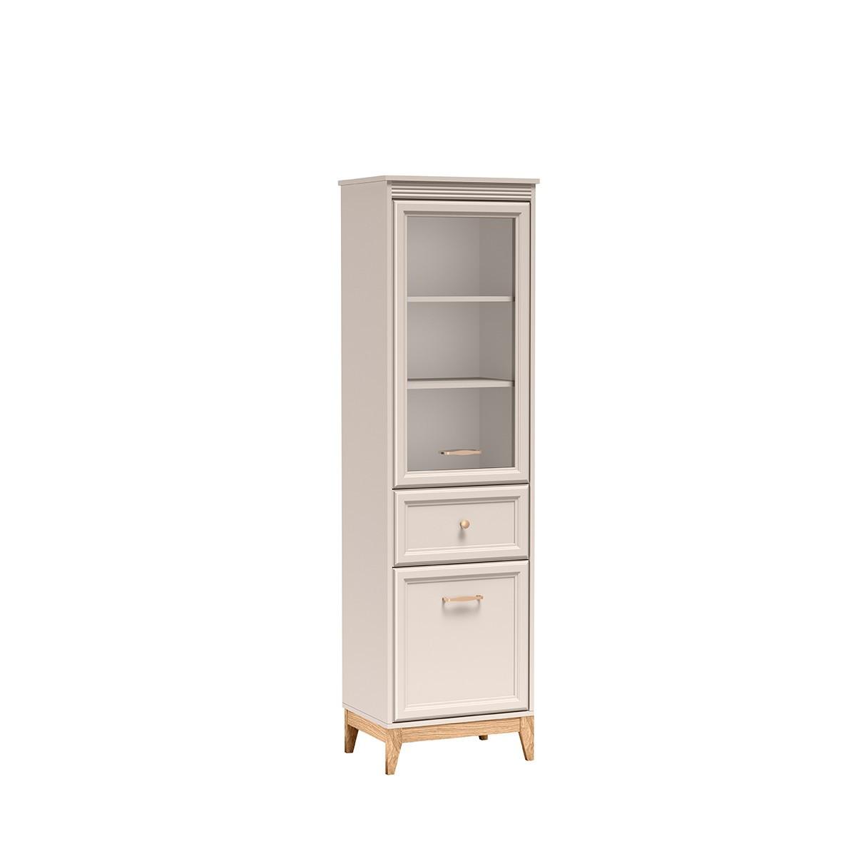 VITRINE CUNEO 193 / 55 cm in Kaschmir - Kaschmir, Holzwerkstoff (55/193/40.5cm) - MASSENO