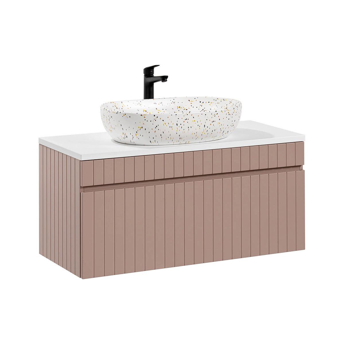 WASCHTISCH 100.4cm Zelie Rose - Pink, Holzwerkstoff (100.4/48/46cm) - Petits-meubles