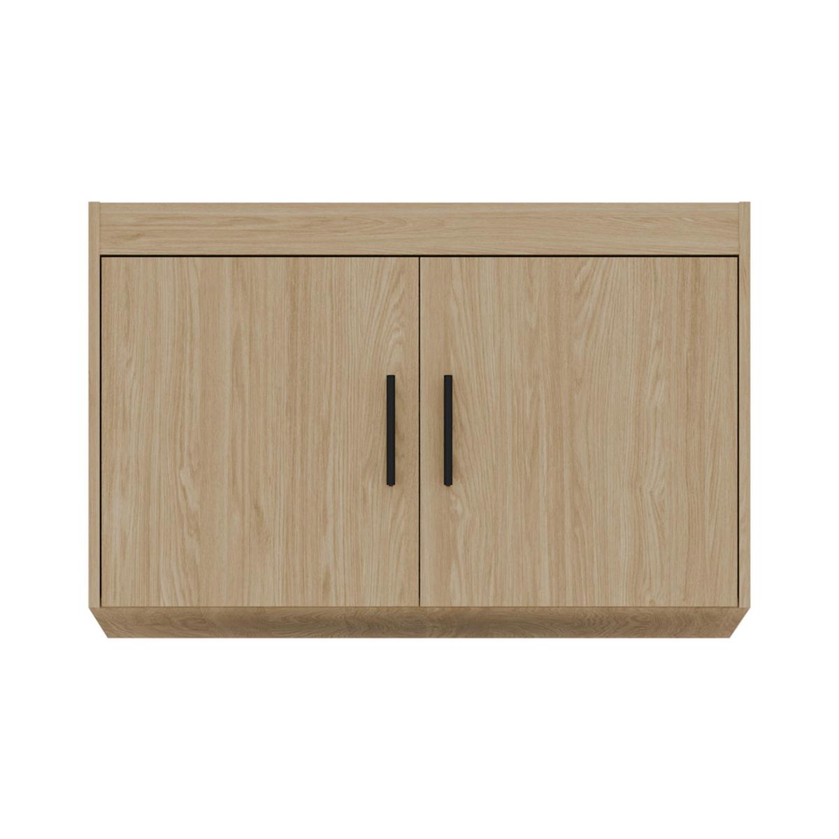 AUFSATZSCHRANK Storicos Geölte Eiche 89,7/55/53 cm - 2T Modern - Eichefarben, Holzwerkstoff/Kunststoff (89.7/55/53cm) - AX Living