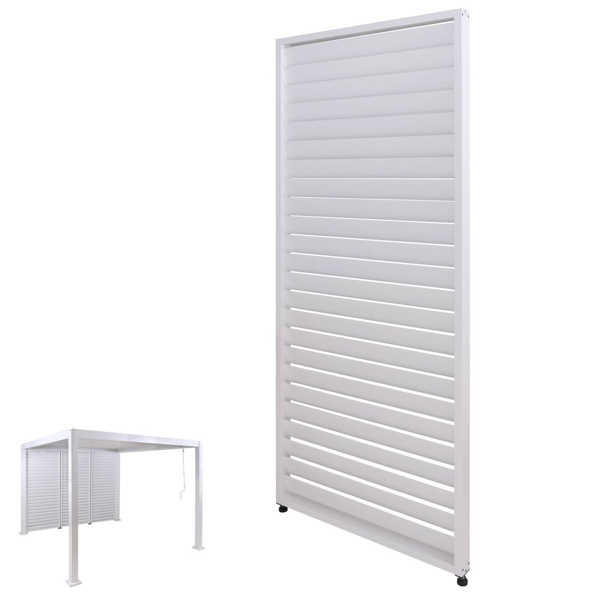 LAMELLENWAND FÜR PERGOLA Weiß - Weiß, Metall (90/220/6cm) - MCW