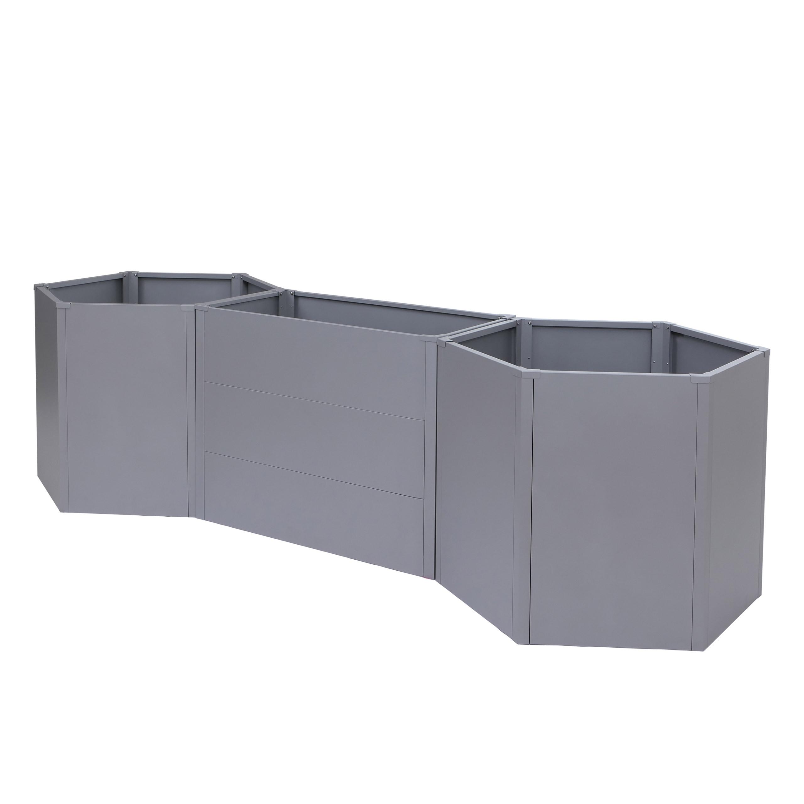 HOCHBEET Grau - Grau, Metall (286/77/88cm) - MCW