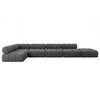 ECKSOFA modulares Sofa Favio-L3 - 475x190x70 cm Dunkelgrau Velours - Dunkelgrau, Holzwerkstoff/Textil (475/190cm) - ALTDECOR