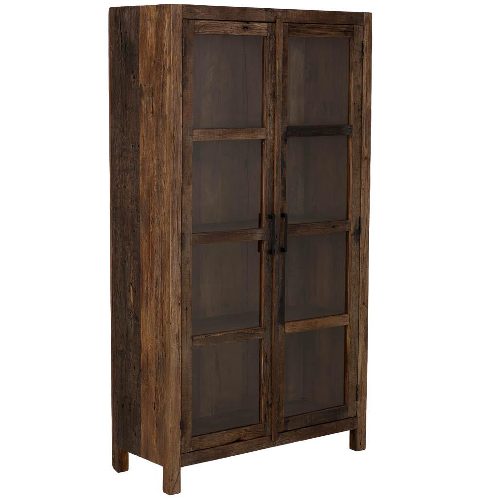 VITRINE aus Holz, braun, 100x40x180cm - Braun, Holz (100/180/40cm) - Wanderlust