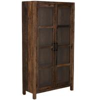 VITRINE aus Holz, braun, 100x40x180cm - Braun, Holz (100/180/40cm) - Wanderlust