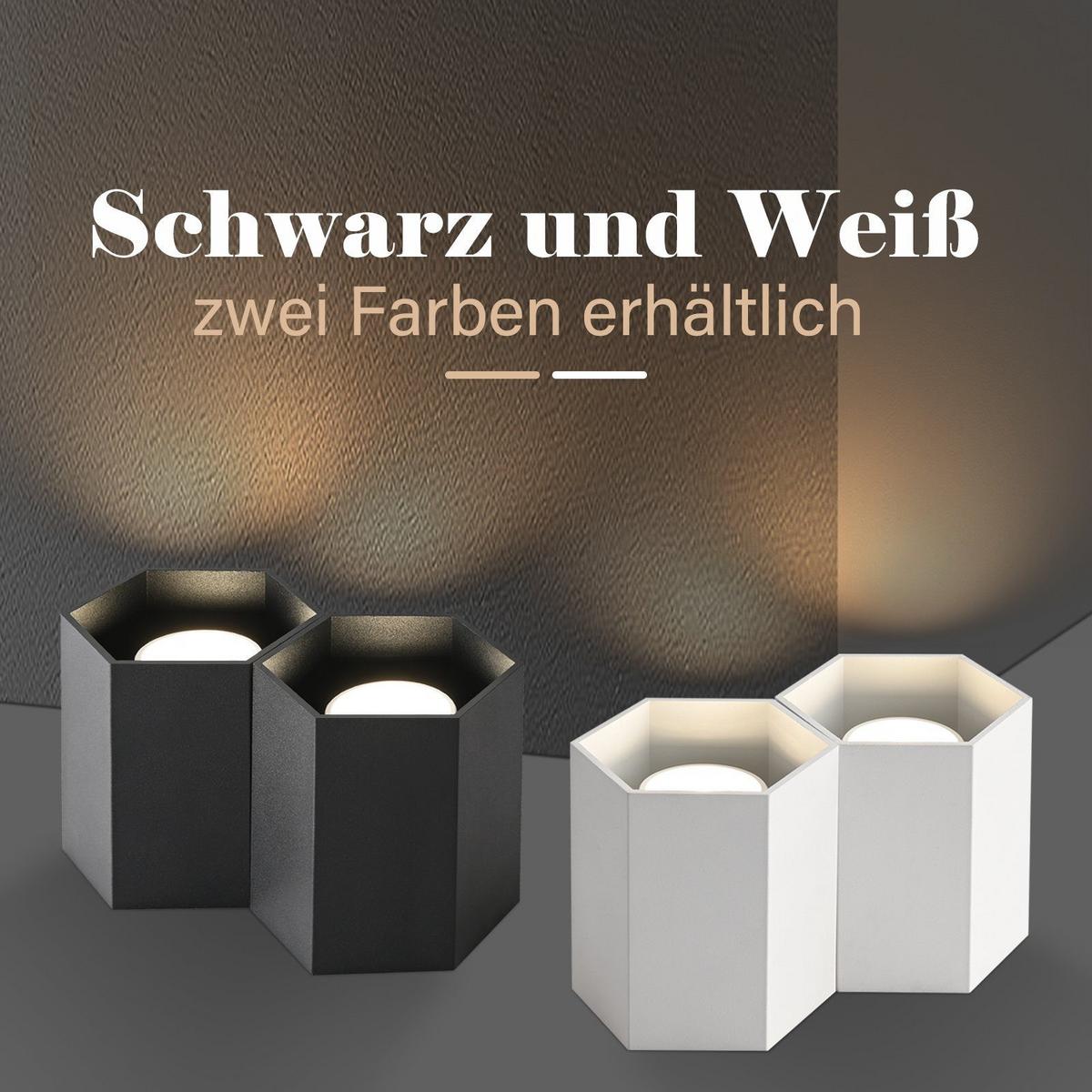 AUFBAULEUCHTE Emma 18/9/11 cm - Weiß, Metall (18/9/11cm) - Nettlife
