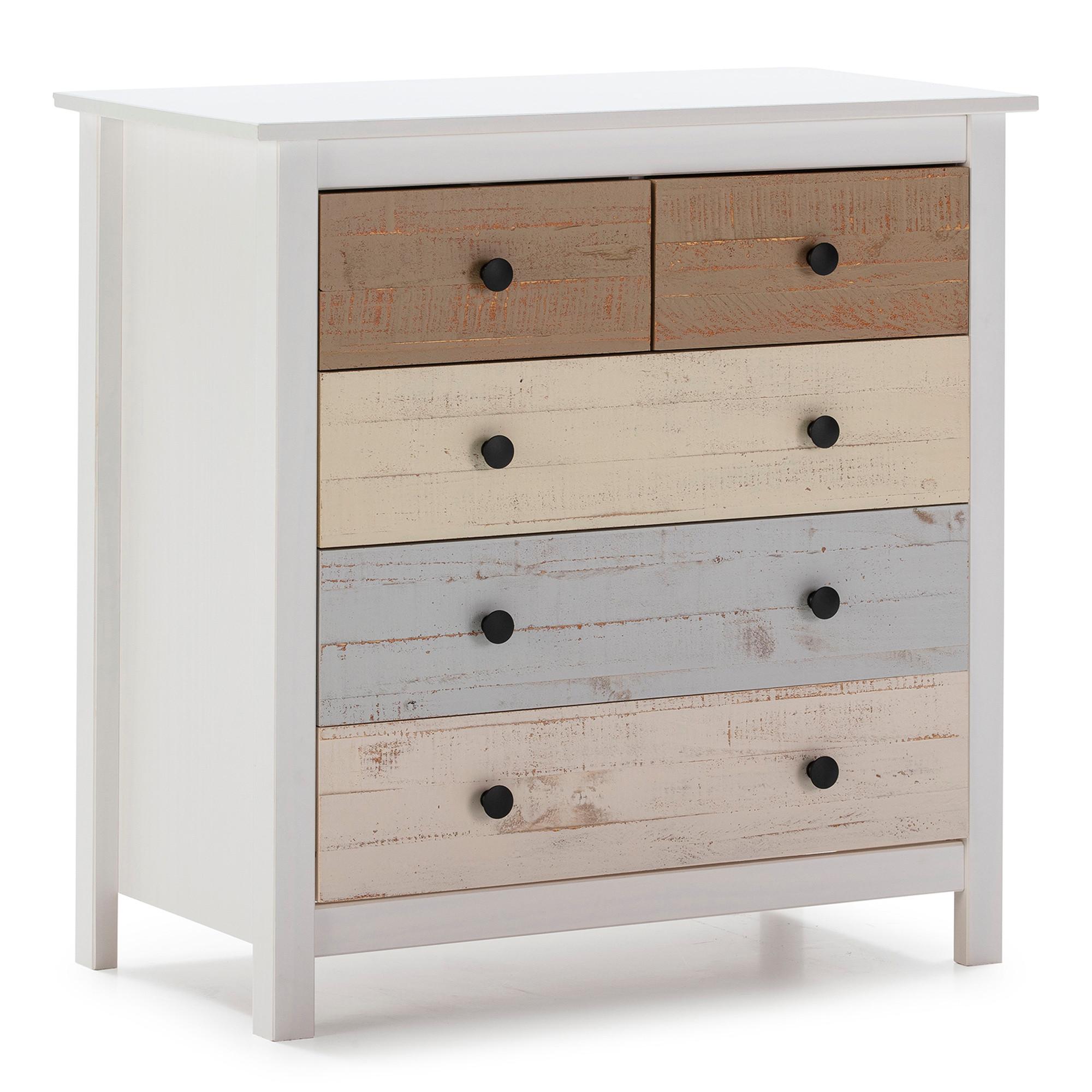 KOMMODE 79/80/40 Magda - Weiß, Holz (79/80/40cm)