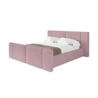 POLSTERBETT mit Bettkasten, Fußteil und Lattenrost, Bett mit Matratze H3/H4 - RIVO-Z 180x200 Rosa - Rosa, Holzwerkstoff/Textil (180/200cm) - ALTDECOR