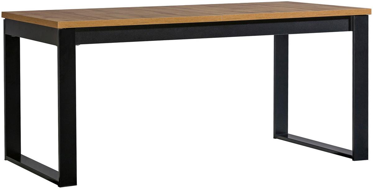 ESSTISCH KIMA Ausziehbar 160 - 240 / 90 x 77 cm - Eiche Wotan/Schwarz, Holz (160/90/77cm) - MASSENO