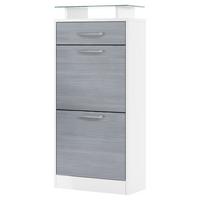 SCHUHSCHRANK Loret Front in Avola-Anthrazit - Anthrazit, Holzwerkstoff (46/104/23cm) - Vladon