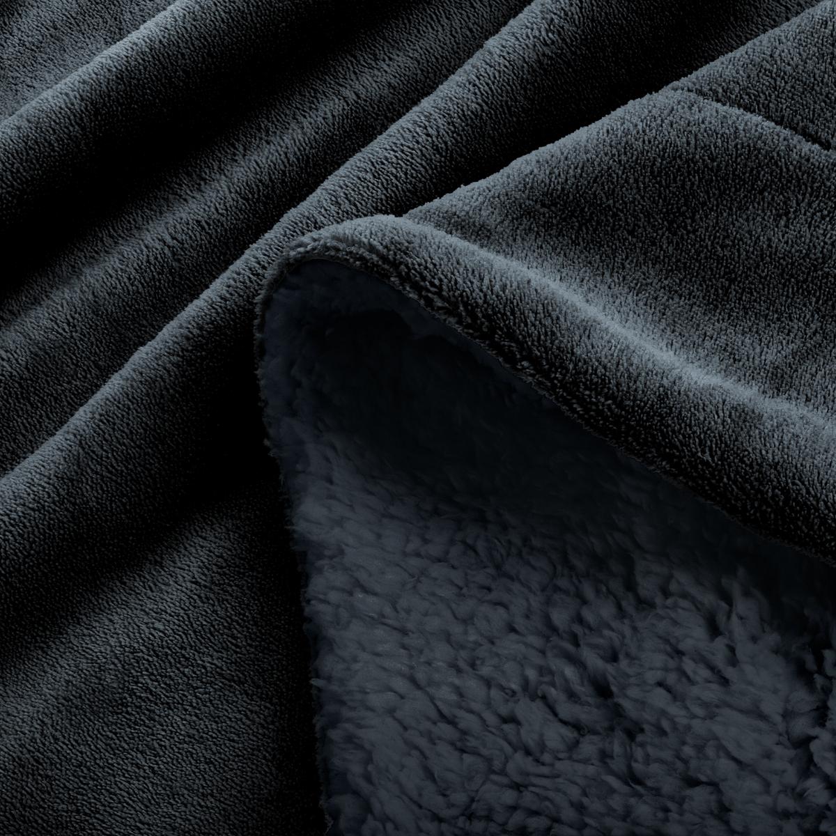 DECKE Alina 150/200 cm Anthrazit/Anthrazit - Anthrazit, Textil (150/200cm) - Beautissu 