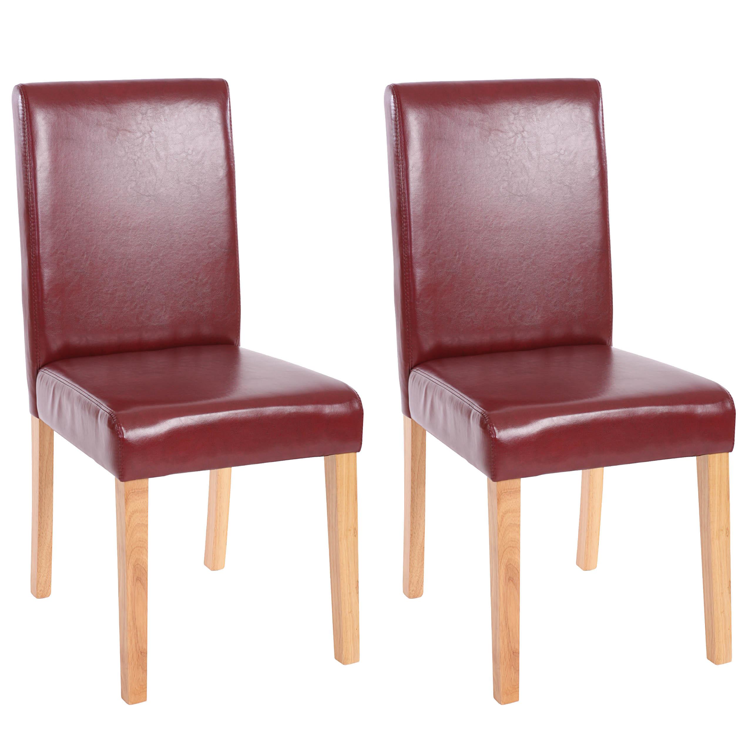 ESSZIMMERSTUHL Bordeaux 2er-Set - Rotbraun/Bordeaux, Textil (43/90/56cm) - MCW