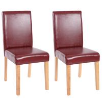 ESSZIMMERSTUHL Bordeaux 2er-Set - Rotbraun/Bordeaux, Textil (43/90/56cm) - MCW