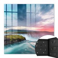 SCHLÜSSELBOX Schwarz 30x30 cm- Türöffnung nach rechts - Die Kraft der Natur - Blau, Metall (30/30/5cm) - TULUP