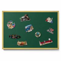 MAGNETTAFEL 60x40 cm Goldener Rahmen Dunkelgrün - Smaragdgrün, Metall (60/50/0.4cm) - TULUP