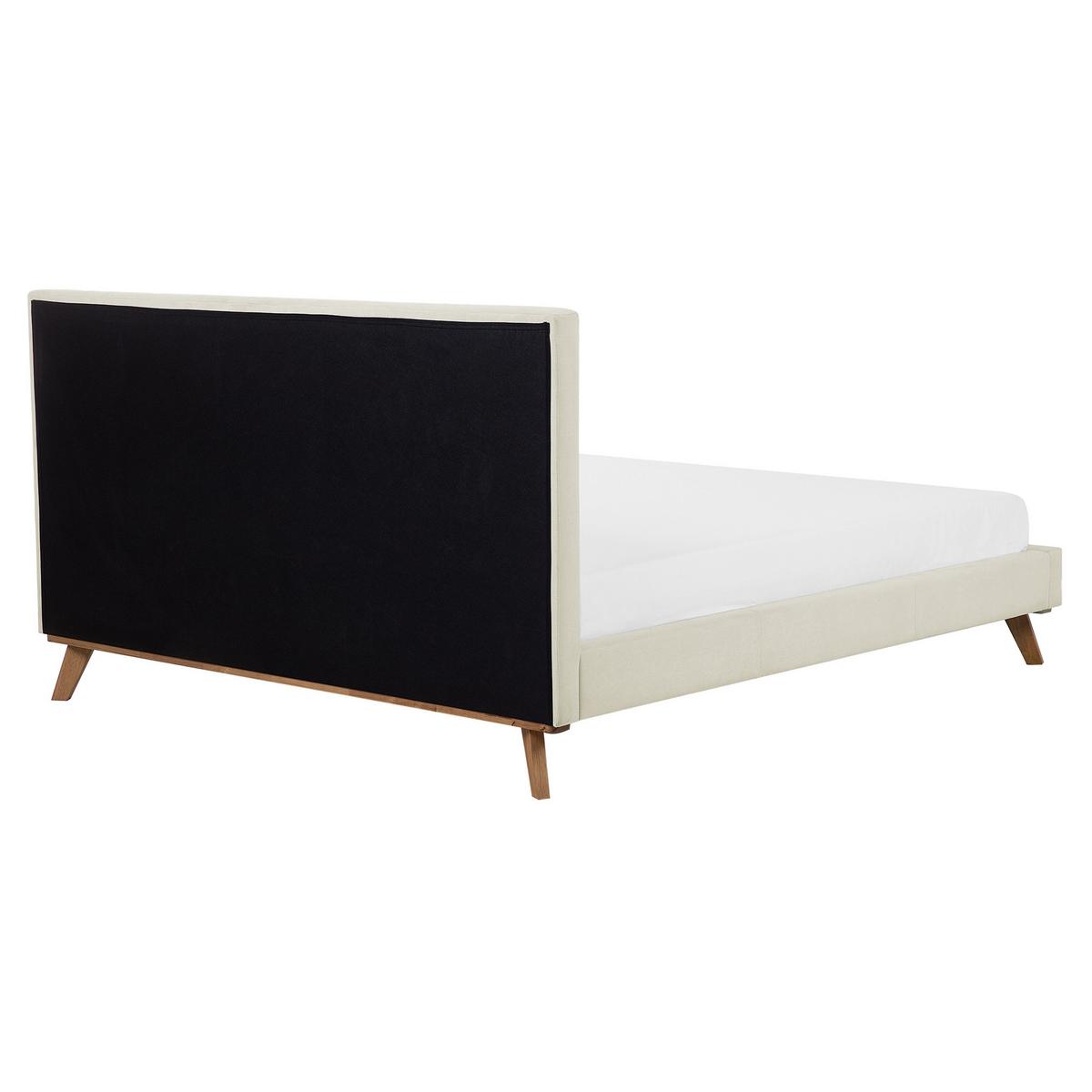 POLSTERBETT Beige Talence - Hellbraun/Beige, Textil (160/200cm) - Beliani
