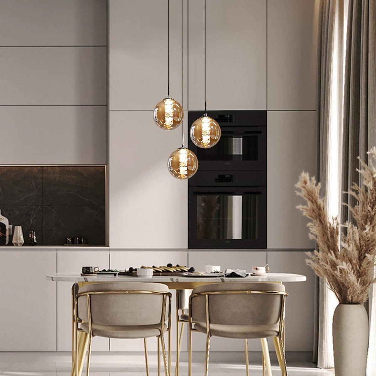 LED-HÄNGELEUCHTE Luxthain 30/150/30 cm - Grau, Glas (30/30/150cm) - ZMH
