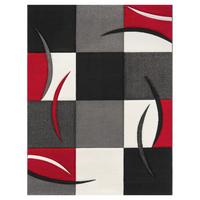 KURZFLORTEPPICH, kariert, Florhöhe 12 mm, Rot, 120 x 170 cm - Rot, Textil (170/120cm) - KADIMA DESIGN