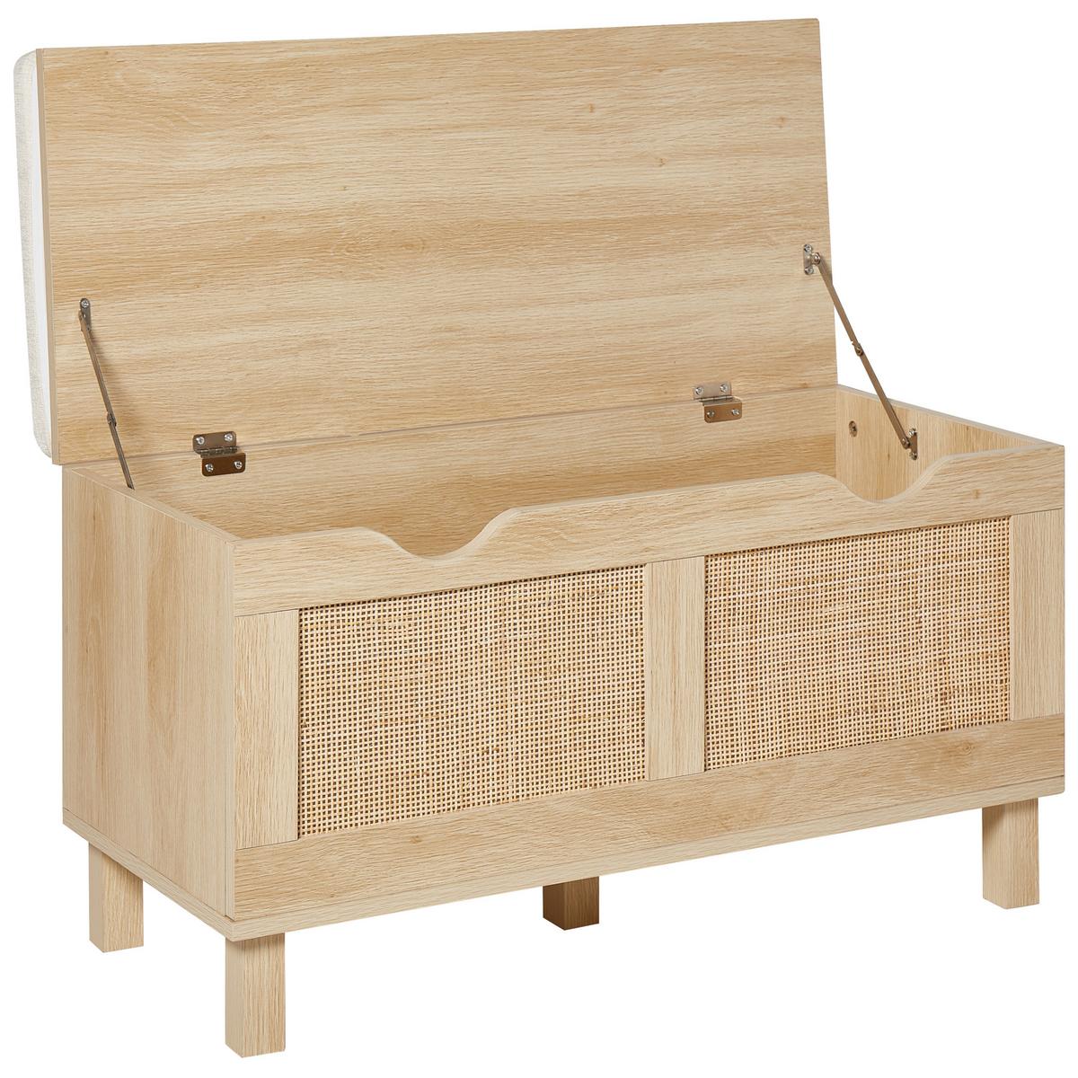 TRUHENBANK Hellbraun Washington - Hellbraun, Holzwerkstoff (80/47/35cm) - Beliani