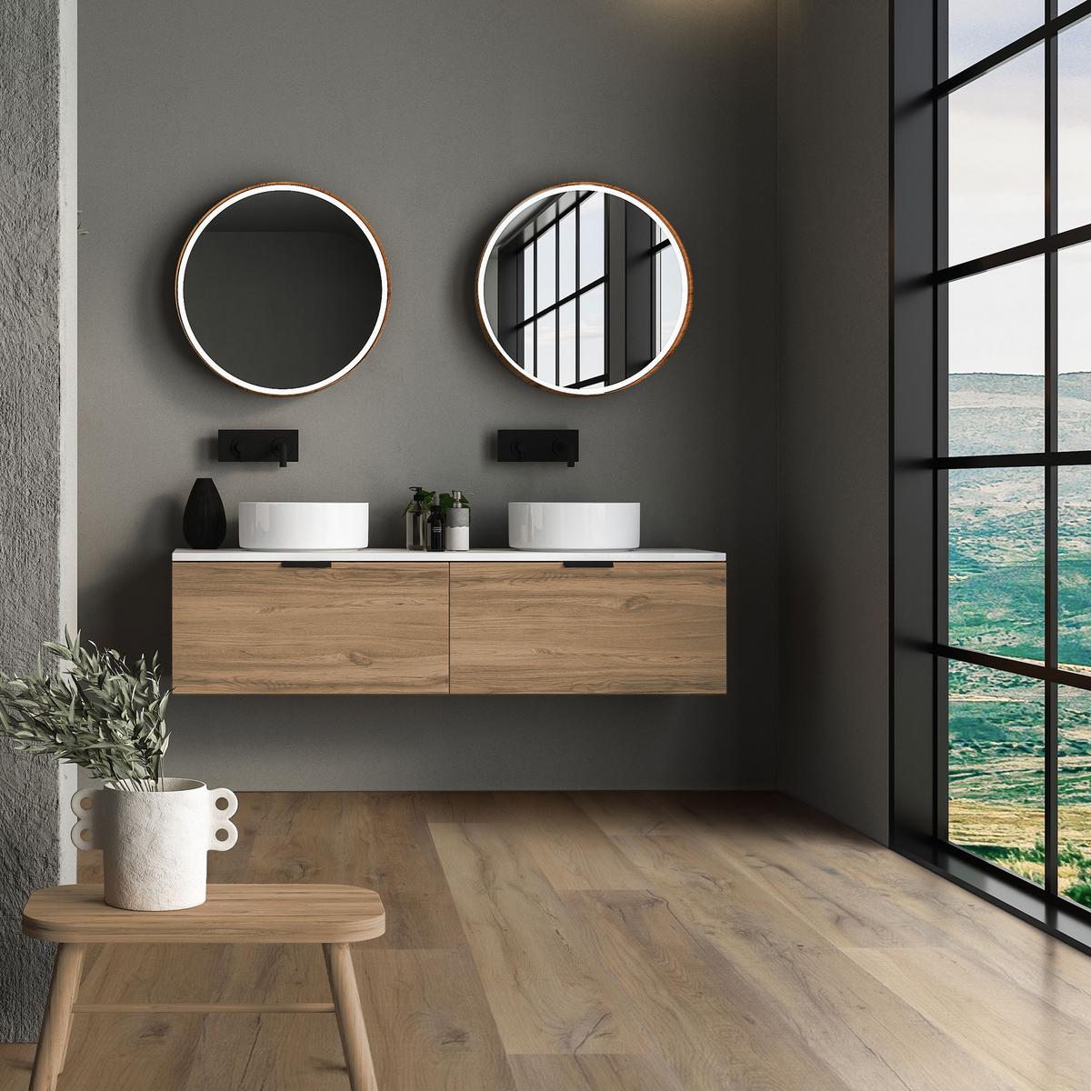 VINYLBODEN Klick 6,16m²/28 Dielen PVC Bodenbelag Eiche Rustikal Hell Holzoptik - Eichefarben, Kunststoff (122/18/0.42cm) - ML-DESIGN