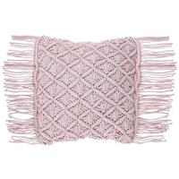 DEKOKISSEN Pastellrosa 40/40 cm Yaniklar - Hellrosa, Naturmaterialien/Textil (40/40cm) - Beliani