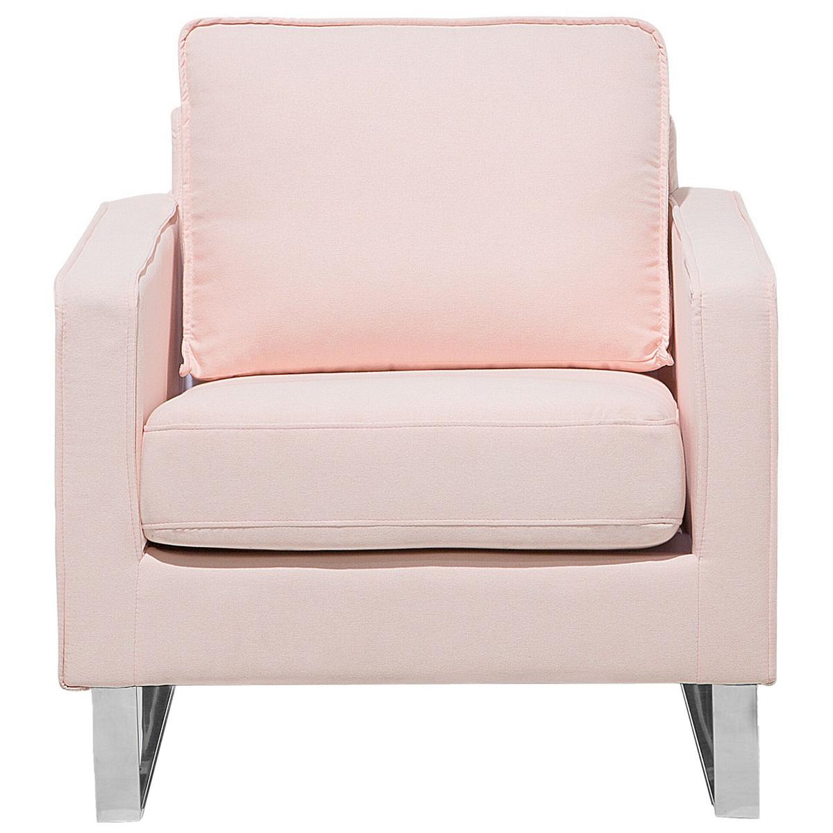 SESSEL Polsterbezug Rosa Vind - Pink, Textil/Metall (76/82/82cm) - Beliani