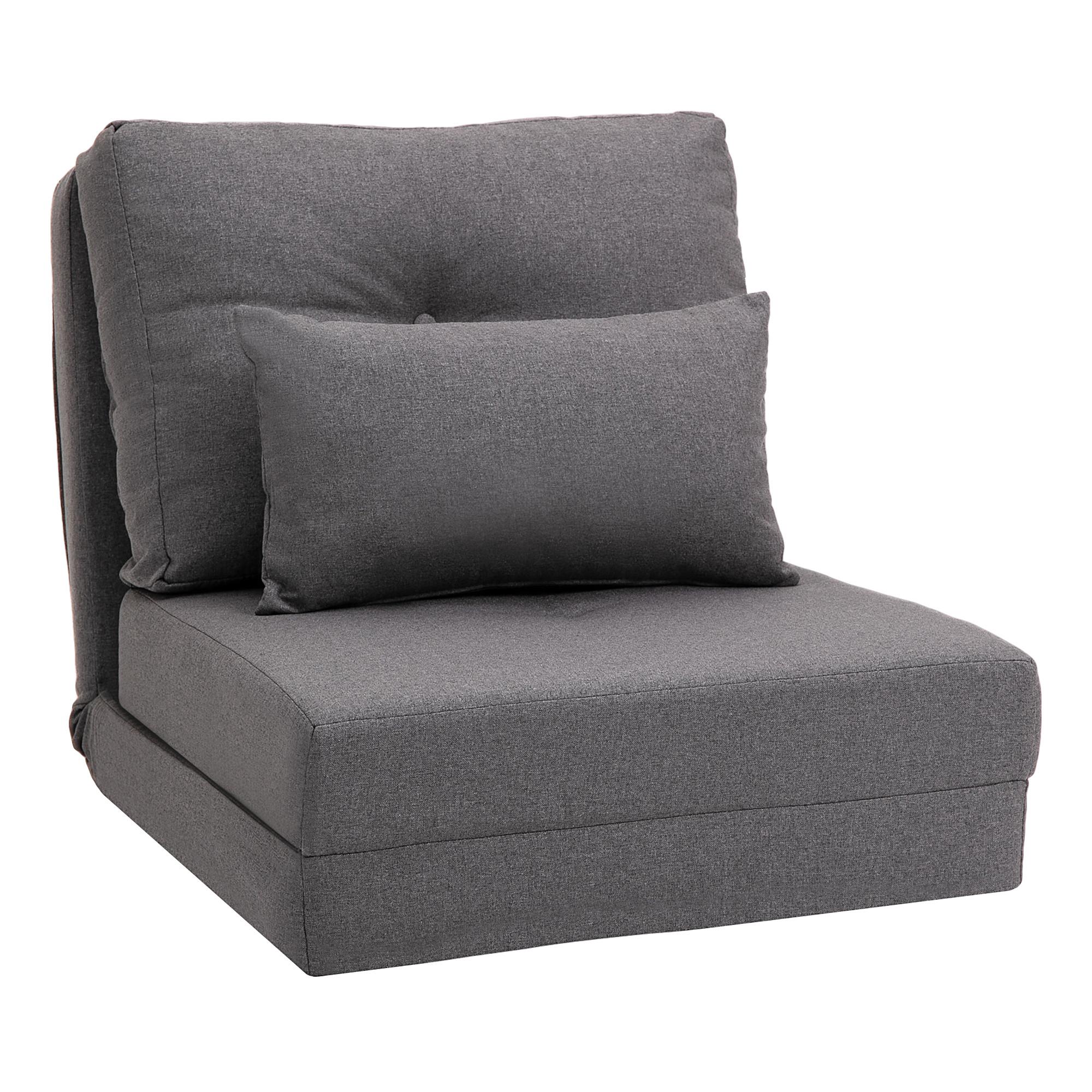 BODENSTUHL, Leinen, Metall, Dunkelgrau - Dunkelgrau, Textil (60/56/80cm) - HOMCOM