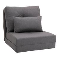 BODENSTUHL, Leinen, Metall, Dunkelgrau - Dunkelgrau, Textil (60/56/80cm) - HOMCOM