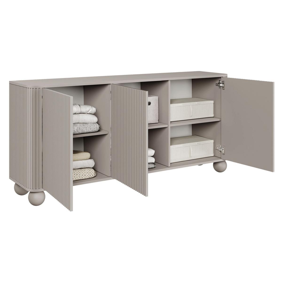 SIDEBOARD Arvello Greige 163 cm - Taupe, Holz/Holzwerkstoff (163.2/83.8/38cm) - Selsey