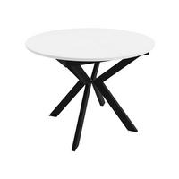 TISCH Leia 100 Ausziehbar - Schwarz/Weiß, Holzwerkstoff/Metall (100/100/76cm) - MIRJAN24