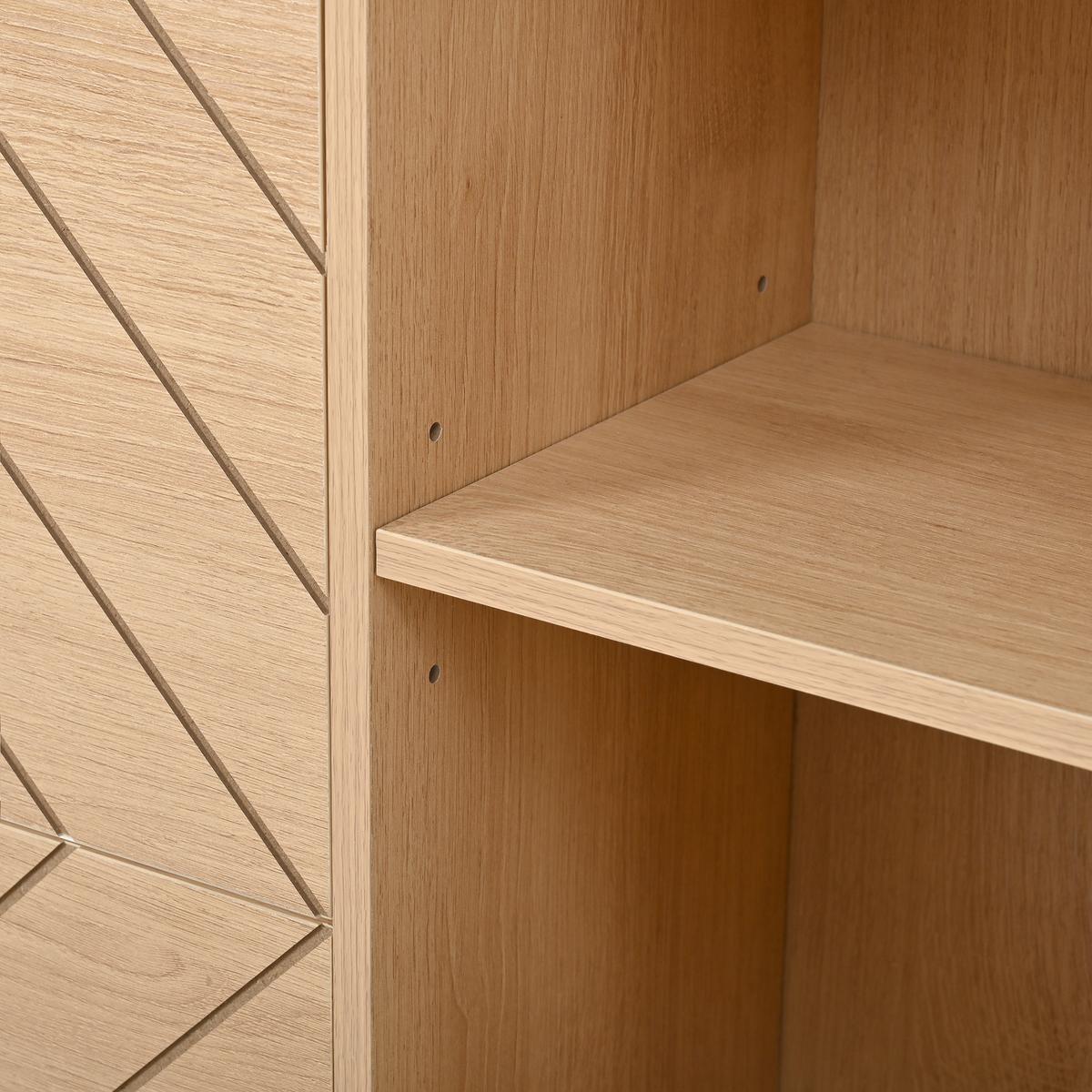 SCHUHSCHRANK eichen-optik mit 3 klappfächern & seitenregal - Naturfarben, Holzwerkstoff (90/119/24cm) - Urban Meuble