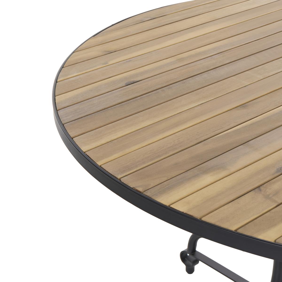 GARTENTISCH 120/120 cm Akazienholz Hellbraun Lascari - Hellbraun, Holz (120/120/74cm) - Beliani