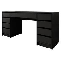 SCHREIBTISCH Ada Bis - Schwarz, Holzwerkstoff (154/55/76cm) - MIRJAN24