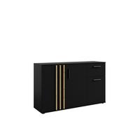 KOMMODE Schwarz 120/73/35 - Schwarz, Holzwerkstoff (120/73/35cm) - RAUMHIRSCH FURNITURE