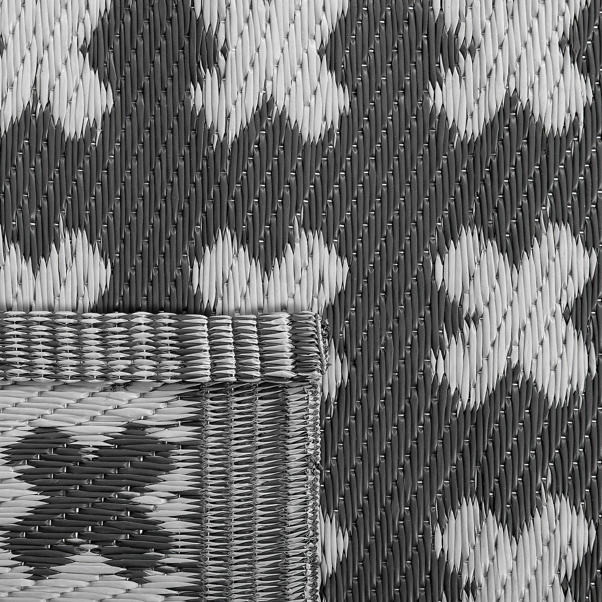 OUTDOOR-TEPPICH Rohtak 180/90 cm - Schwarz, Kunststoff (90/180cm) - Beliani