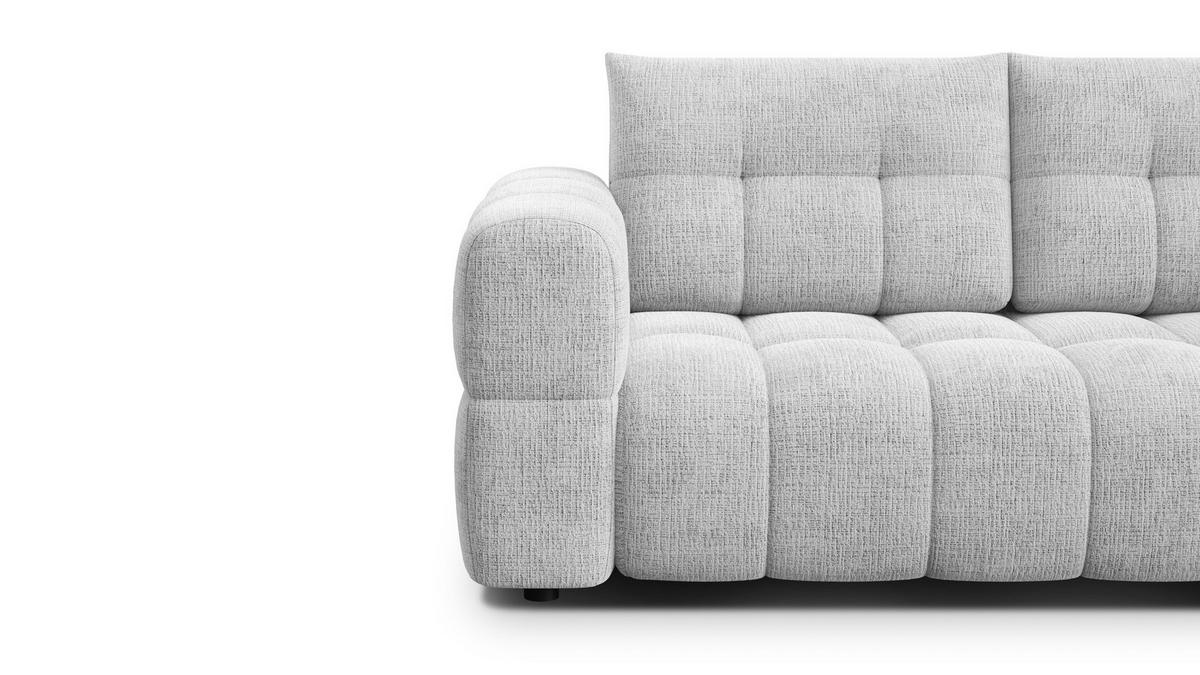 SOFA CLOUDI 2,5-Sitzer, hellgrau - Hellgrau/Schwarz, Holz/Textil (211/89/104cm) - Wozimo