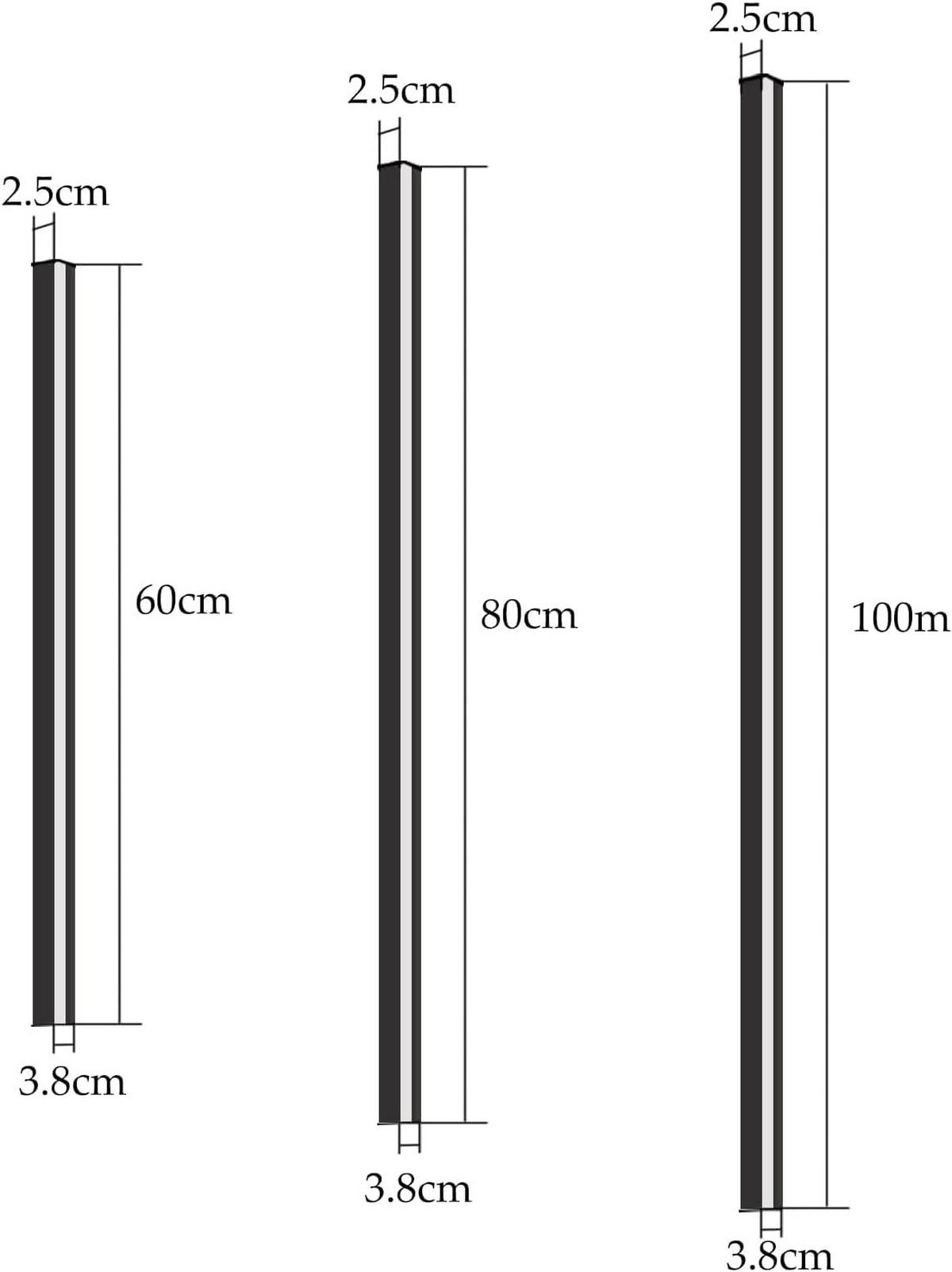LED WANDLEUCHTE Dünthar 100/3.8/2.5 cm - Schwarz, Kunststoff/Metall (3.8/2.5/100cm) - ZMH