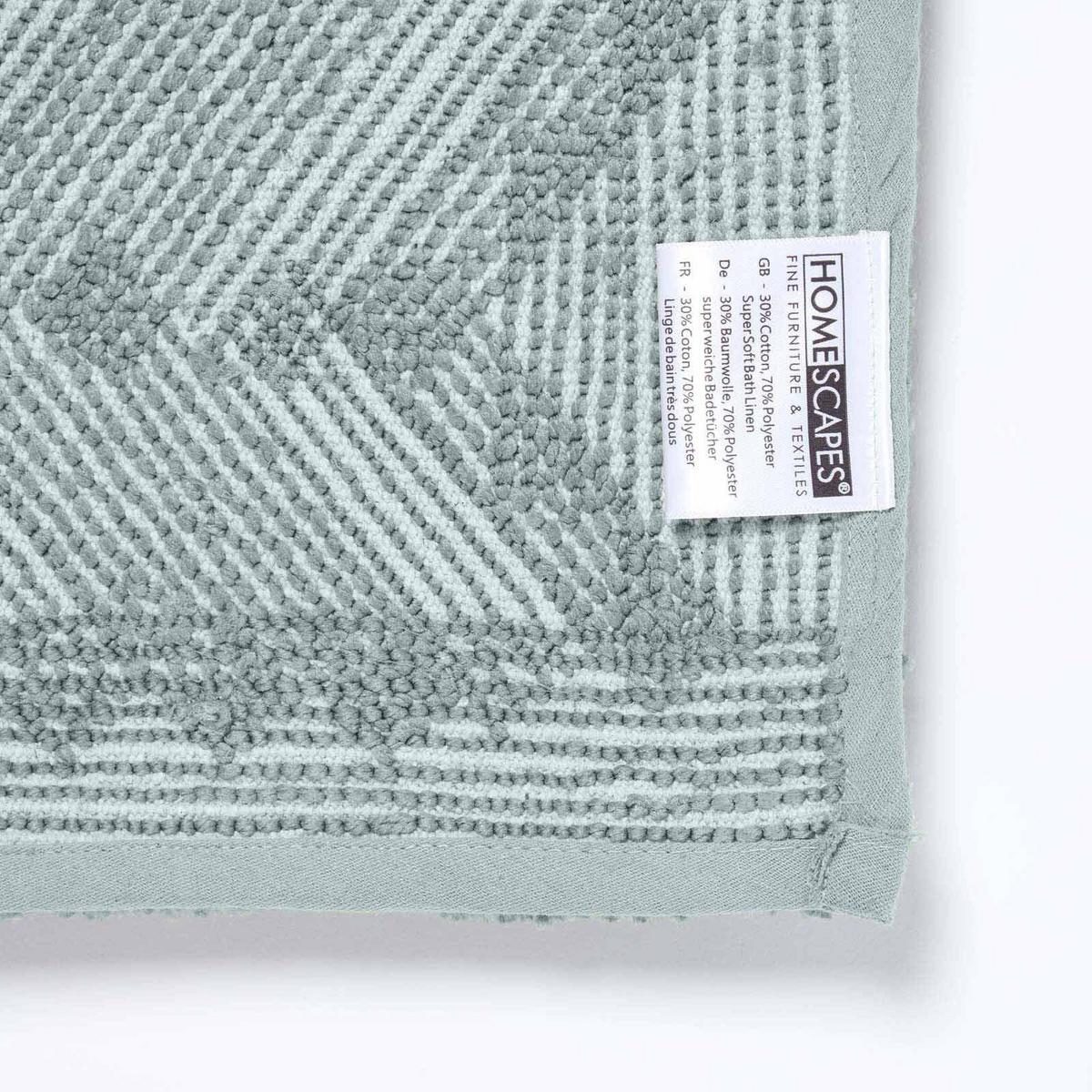 BADEMATTE 50/80 cm Chevron, Hochflor - Grau, Textil (50/80cm) - Homescapes