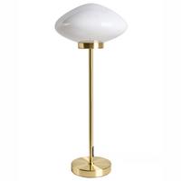 TISCHLAMPE Metall Gold Sibun - Goldfarben/Weiß, Metall (24/24/55cm) - Beliani