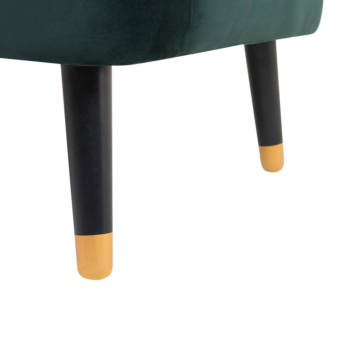 3-SITZER-SOFA Samtstoff Smaragdgrün Alsvag - Hellgrün, Textil (191/73/73cm) - Beliani