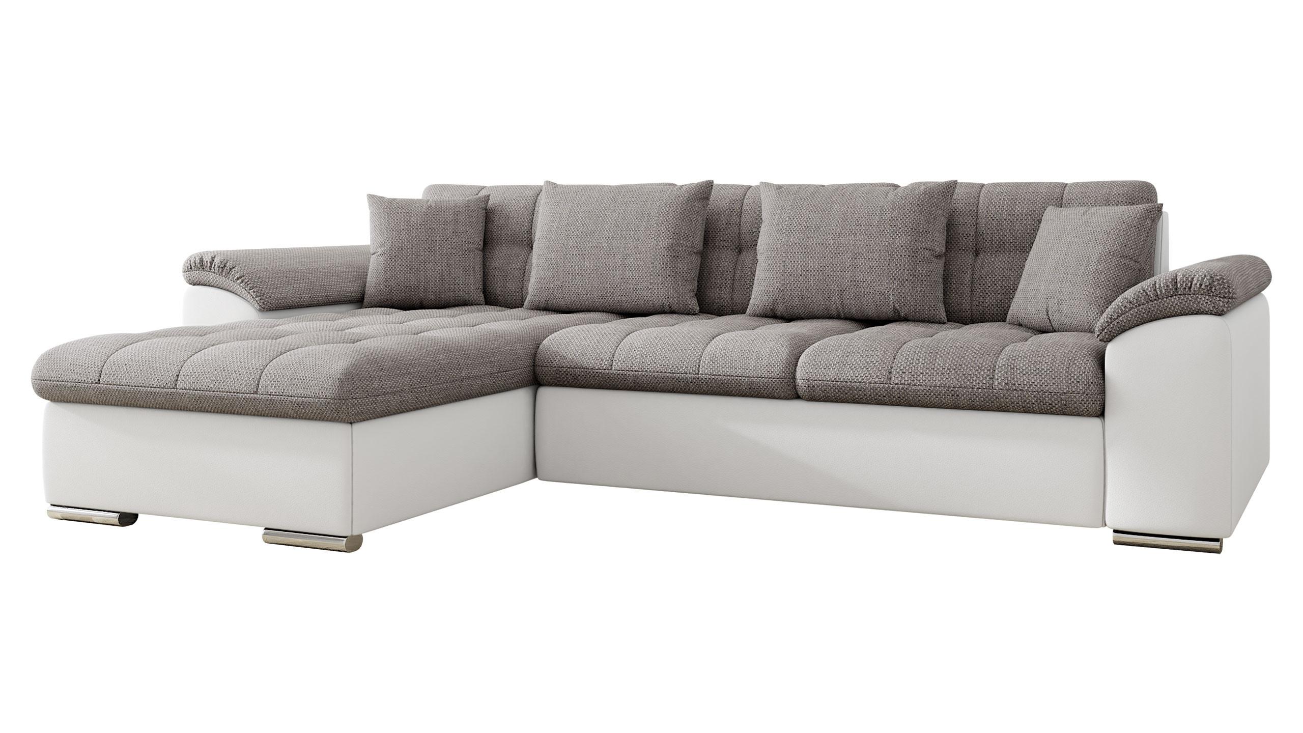 ECKSOFA Diana, Seite: Links - Weiß, Holz/Textil (280/160cm) - MIRJAN24