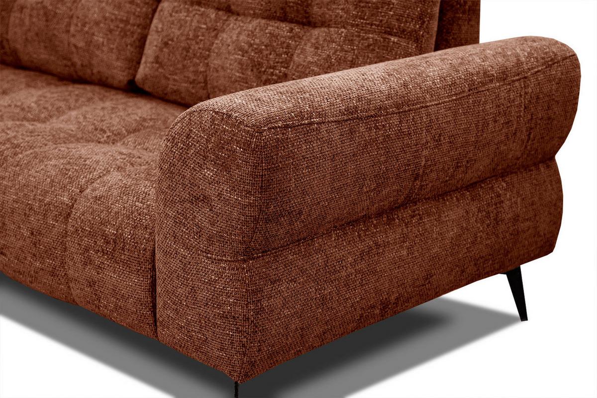 ECKSOFA SALVINI 5-Sitzer, dunkelorange - Dunkelorange/Schwarz, Holzwerkstoff/Textil (158/292cm) - Wozimo