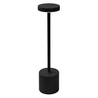 LED TISCHLAMPE kabellos Touch Schwarz Ø8x34,5cm 3 Lichtfarben Dimmbar - Schwarz, Kunststoff (8/8/34.5cm) - ML-DESIGN