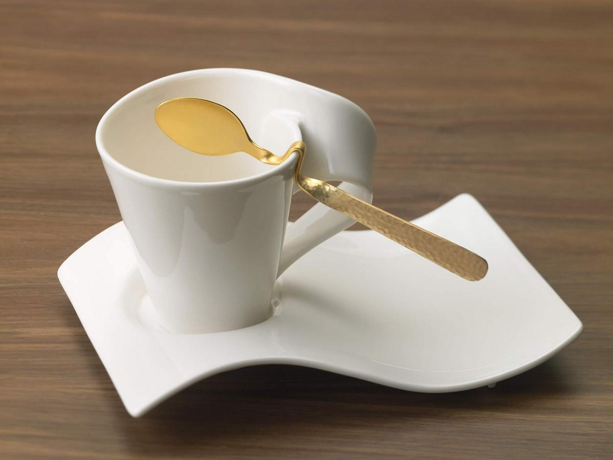 KAFFEE- & ESPRESSO-LÖFFEL VERGOLDET NewWave Caffè Spoon gold 17,5 cm & 12 cm 12-tlg. - Goldfarben, Metall - Villeroy & Boch